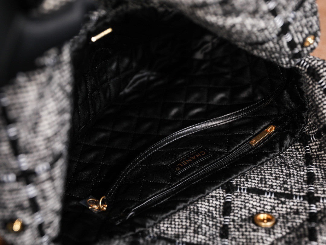 CHANEL Wool Tweed  22 HANDBAG