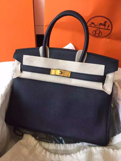 Hermes Black Birkin 35cm Epsom Leather Gold Hardware