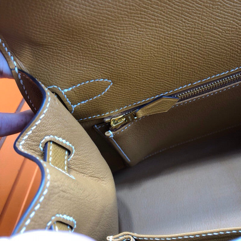 Hermes 1H Toffee Kelly 28 cm Epsom Gold Hardware