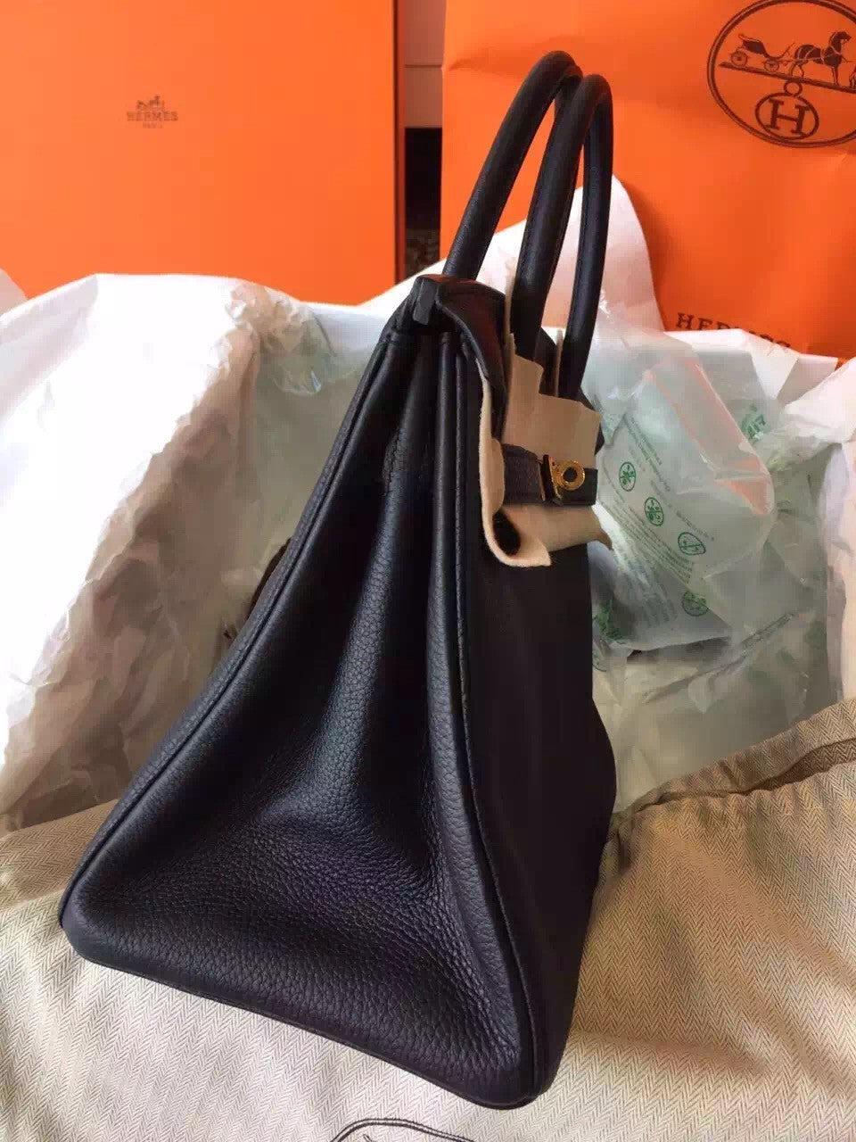 Hermes Black Birkin 35cm Epsom Leather Gold Hardware