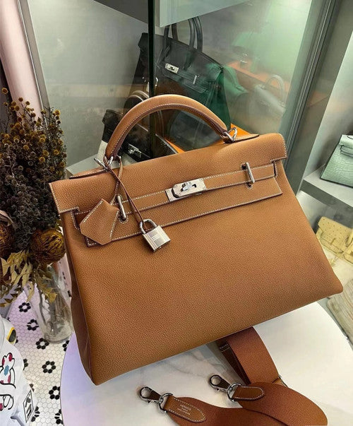 Hermès Maxi Kelly 42 Gold Togo Palladium Hardware