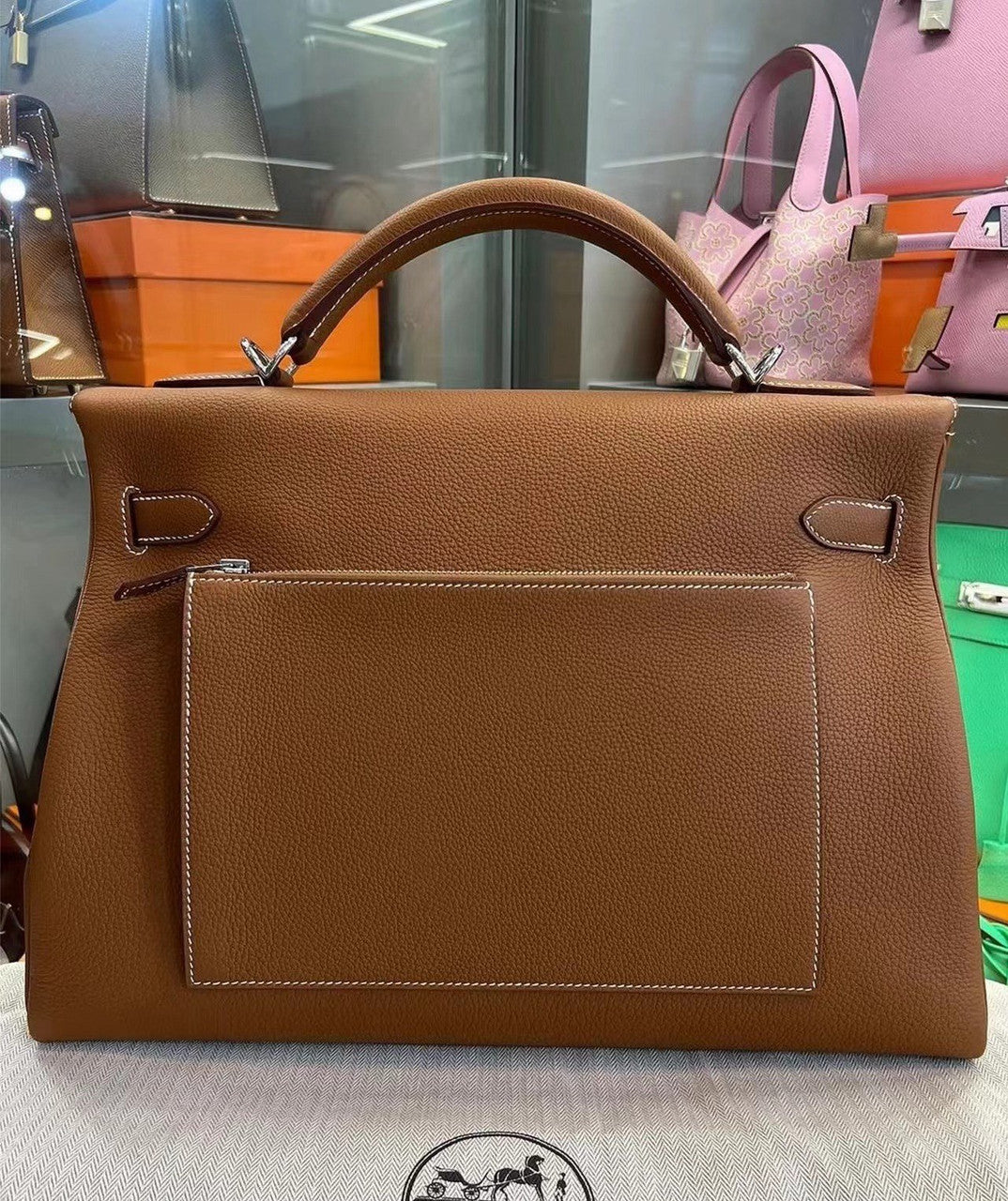 Hermès Maxi Kelly 42 Gold Togo Palladium Hardware