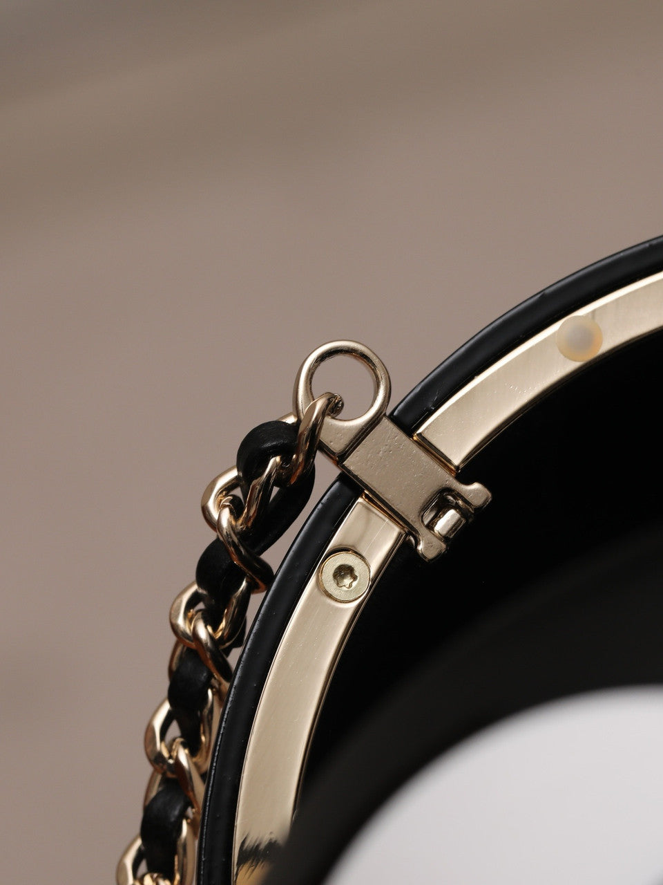 Chanel Resin Plexi CC Round Camellia Minaudiere Clutch Black White 2023