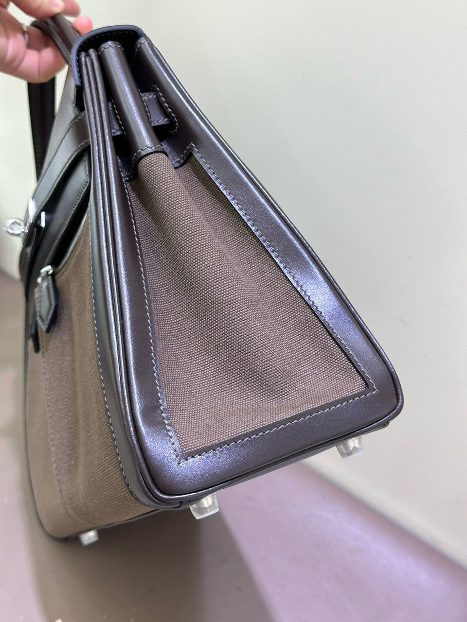 Hermès Kelly 35 Lakis Box/Canvas PHW