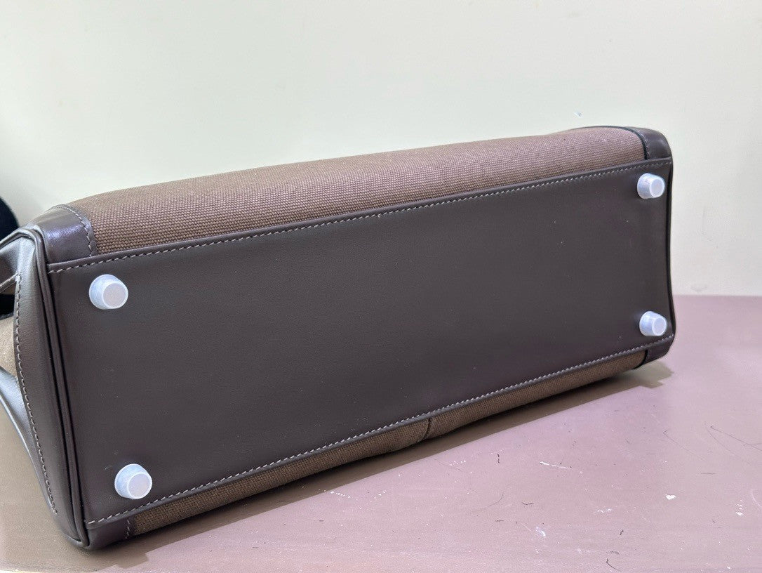 Hermès Kelly 35 Lakis Box/Canvas PHW