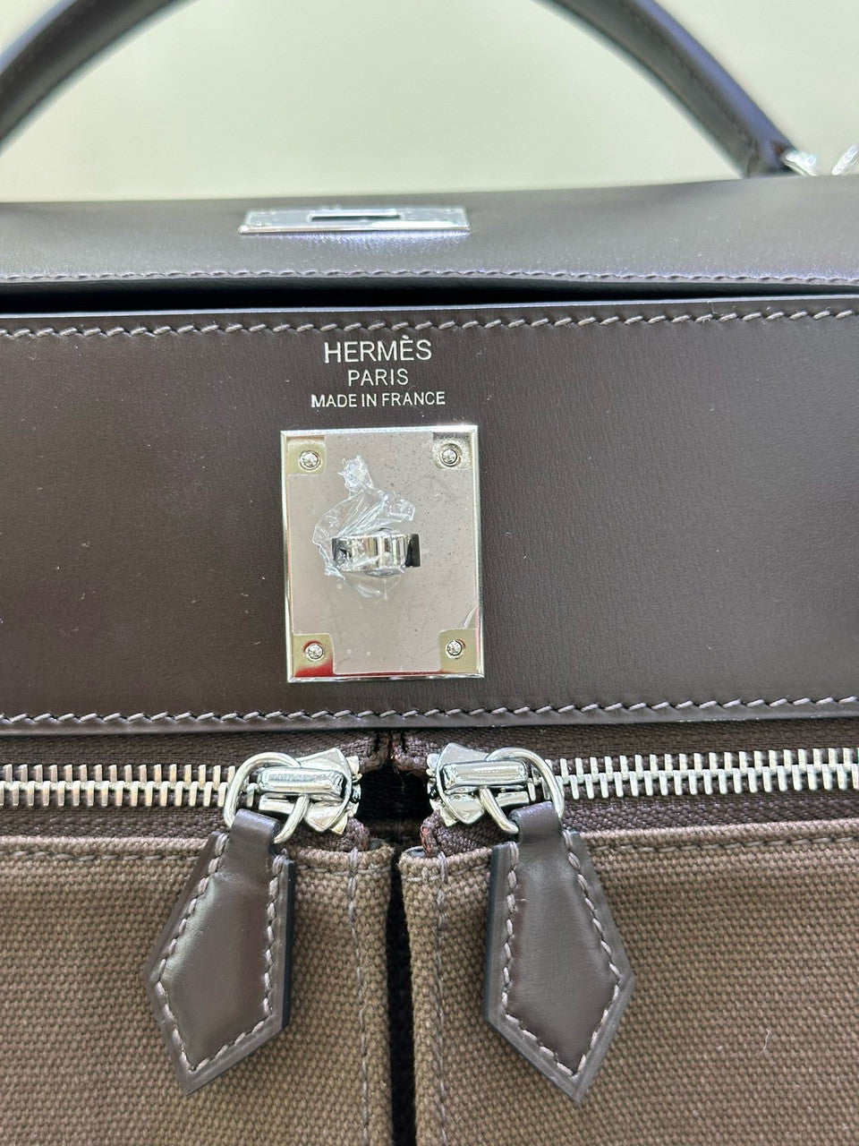Hermès Kelly 35 Lakis Box/Canvas PHW