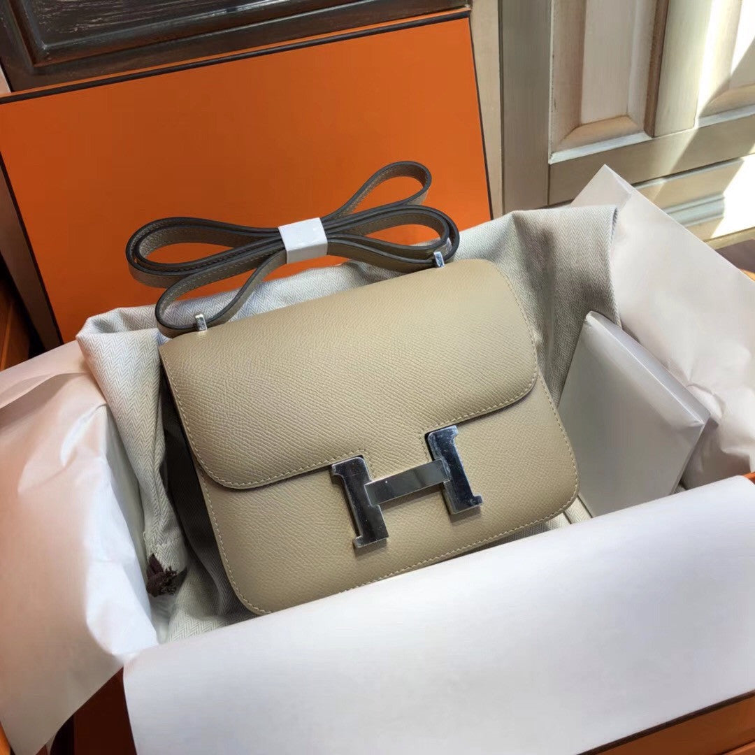 Hermes S2 Trench Constance Epsom leather 18cm Palladium Hardware