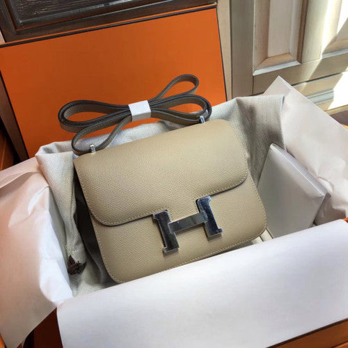 Hermes S2 Trench Constance Epsom leather 18cm Palladium Hardware