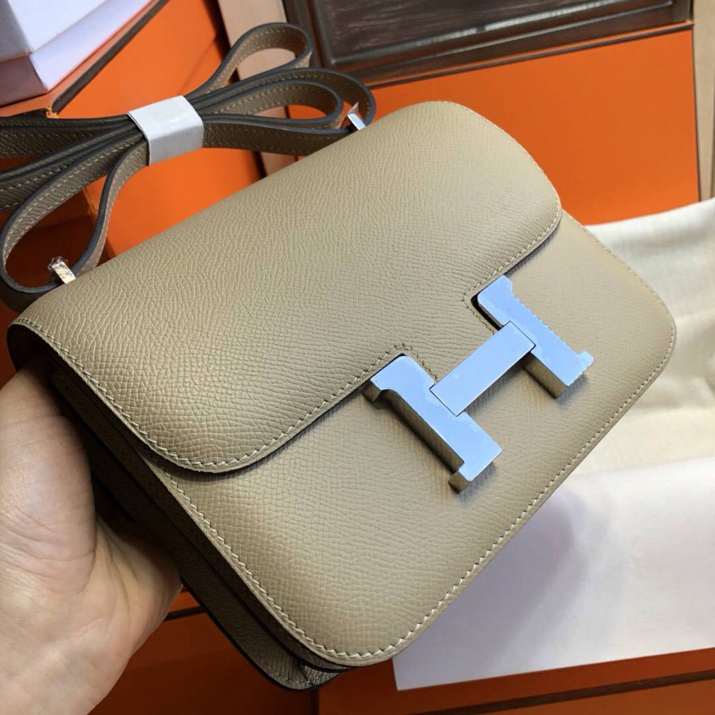Hermes S2 Trench Constance Epsom leather 18cm Palladium Hardware