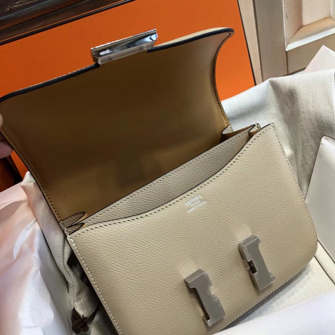 Hermes S2 Trench Constance Epsom leather 18cm Palladium Hardware