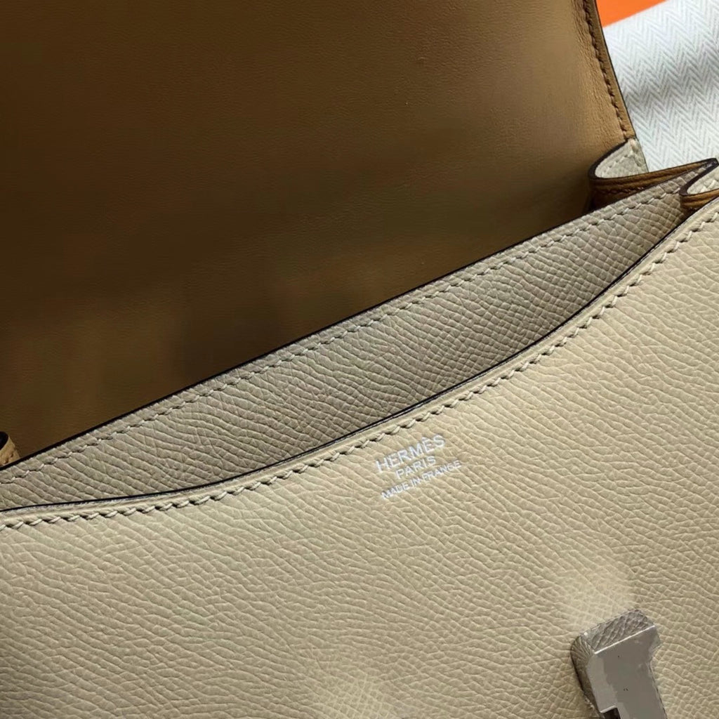 Hermes S2 Trench Constance Epsom leather 18cm Palladium Hardware