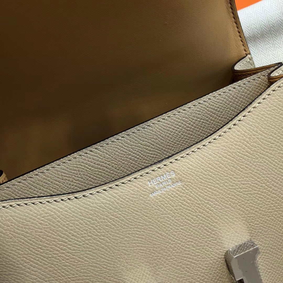 Hermes S2 Trench Constance Epsom leather 18cm Palladium Hardware