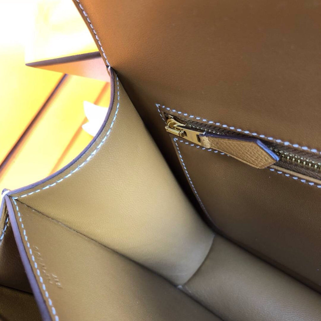 Hermes 1H Toffee Constance 24 Epsom bag with Gold Hardwares (2017 New Color)