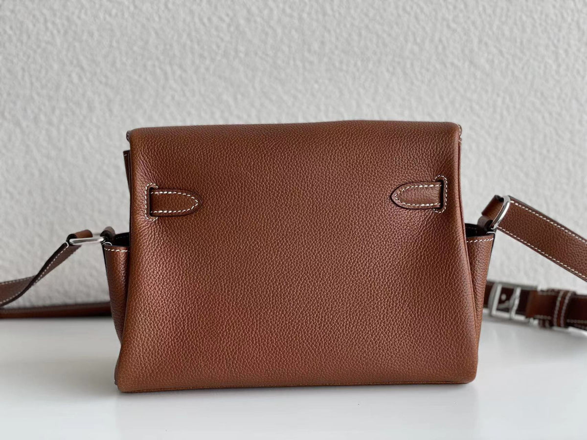 HERMES Kelly Messenger 27 GOLD TOGO palladium HARDWARE