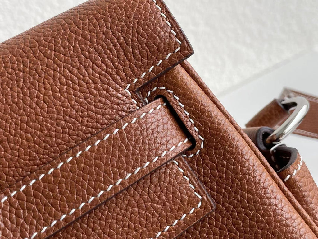 HERMES Kelly Messenger 27 GOLD TOGO palladium HARDWARE