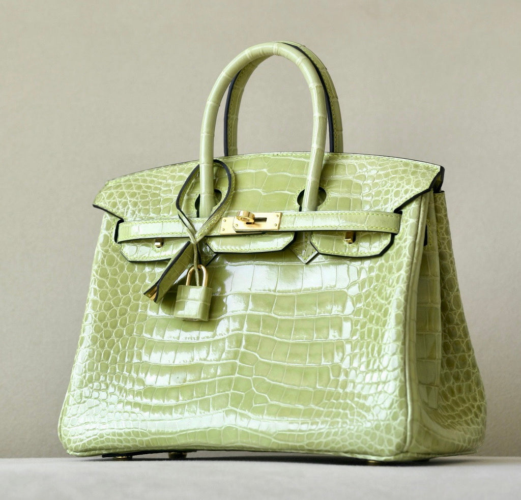 Hermès Birkin 25 Vert Anis Shiny  Crocodile Niloticus Gold Hardware