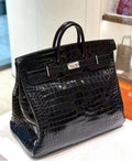 Hermes Birkin 50 HAC Porosus crocodile Palladium Hardware