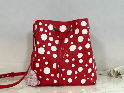 Louis Vuitton M81985 LV x YK Nano Noé Red