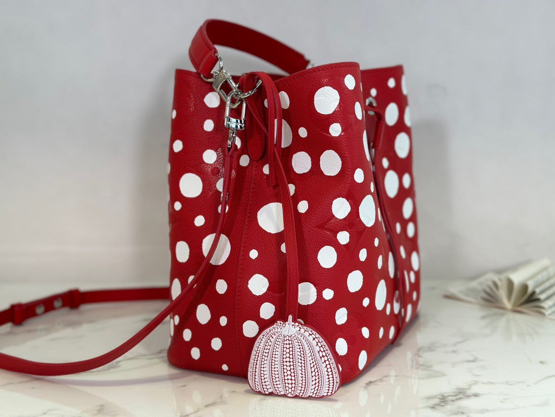 Louis Vuitton M81985 LV x YK Nano Noé Red