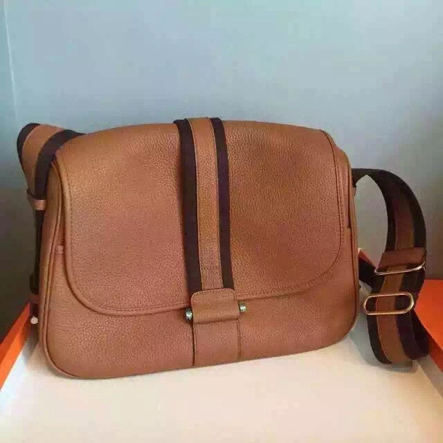 Hermes Women's Bourlingue Leather Messenger Bag Toile H/Veau Barenia Hermes
