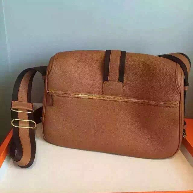 Hermes Women's Bourlingue Leather Messenger Bag Toile H/Veau Barenia Hermes