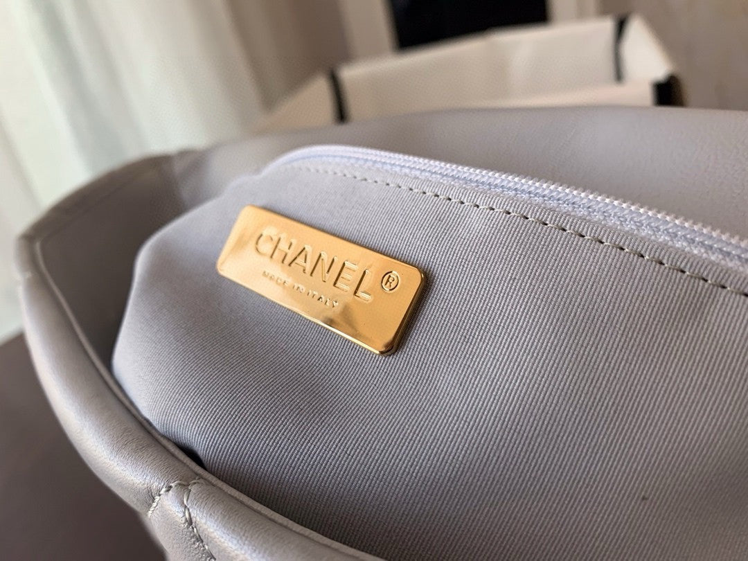 CHANEL 19 Grey Large Flap Bag