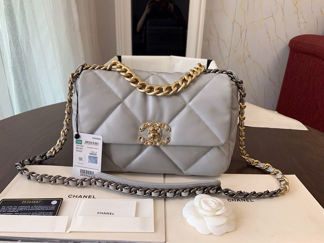 CHANEL 19 Grey Bag