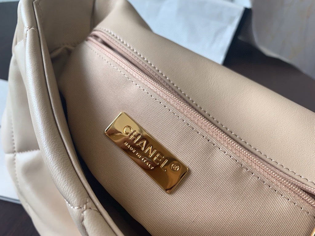CHANEL 19 Dark Beige Large Flap Bag