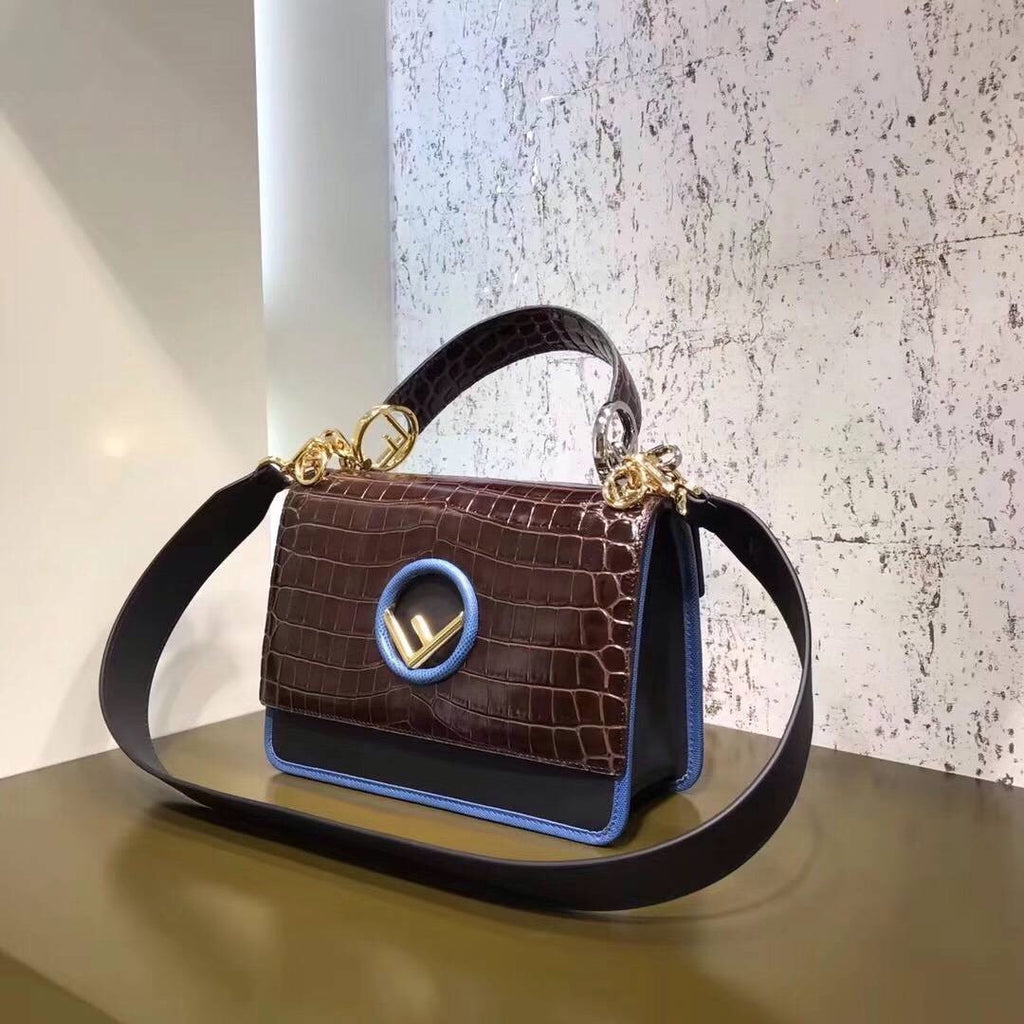 Fendi KAN I F Exotic multicolor leather bag 2
