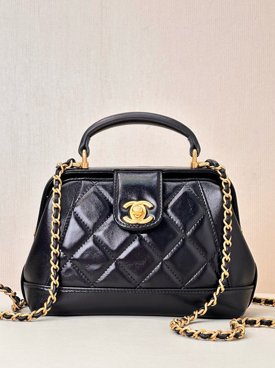 Chanel MINI BAG WITH TOP HANDLE BLACK