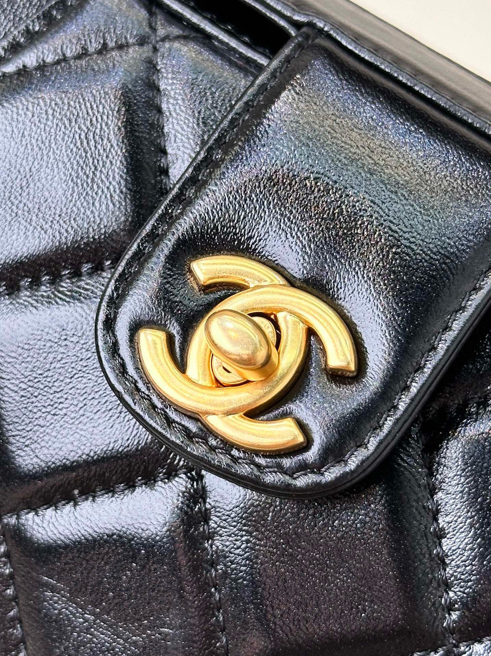 Chanel MINI BAG WITH TOP HANDLE BLACK