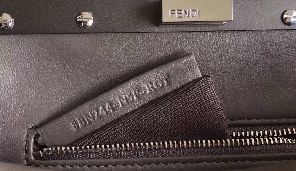 Fendi MINI PEEKABOO handbag in hand-painted Blue and Brown python