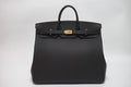 Hermes Hac 50 Travel Bag Black Togo Leather Gold Hardware