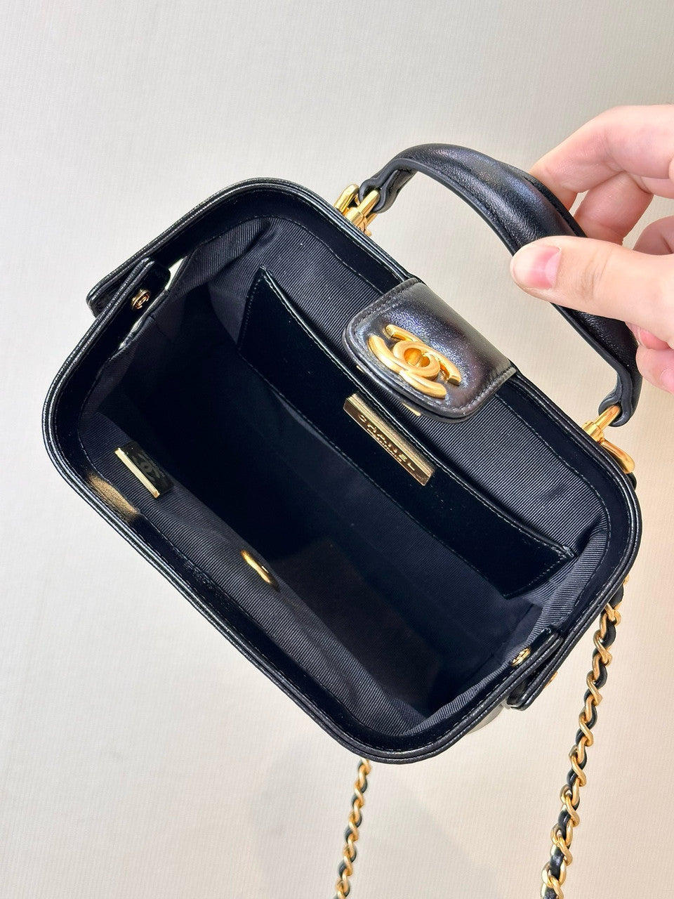 Chanel MINI BAG WITH TOP HANDLE BLACK