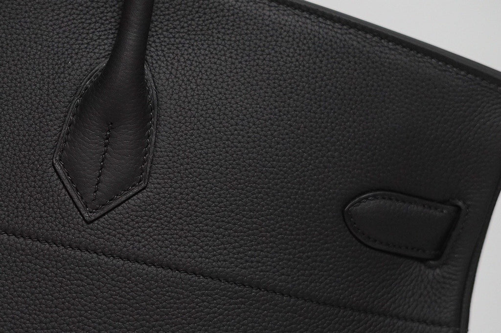 Hermes Hac 50 Travel Bag Black Togo Leather Gold Hardware