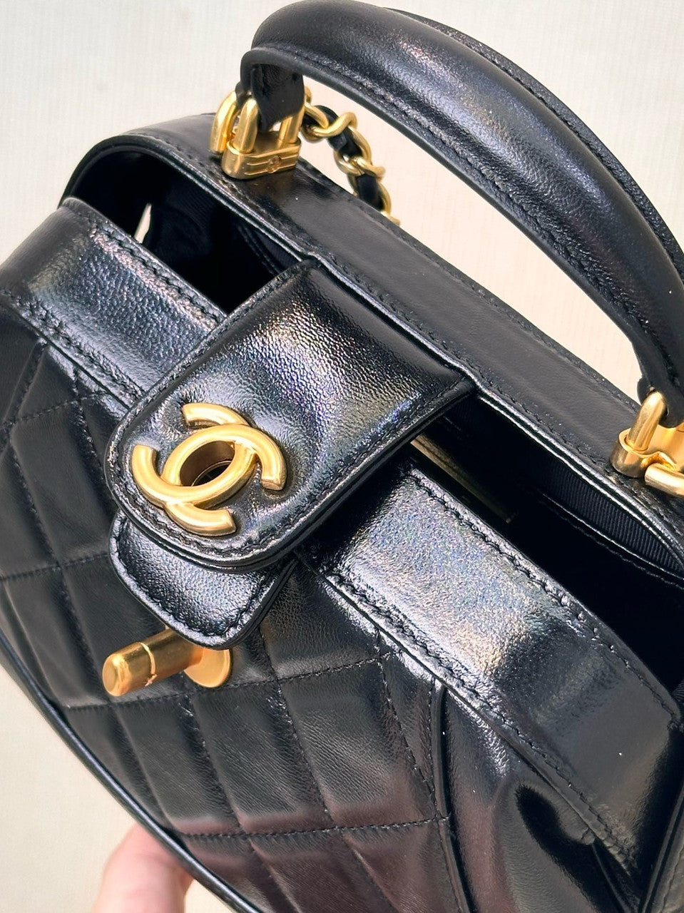 Chanel MINI BAG WITH TOP HANDLE BLACK