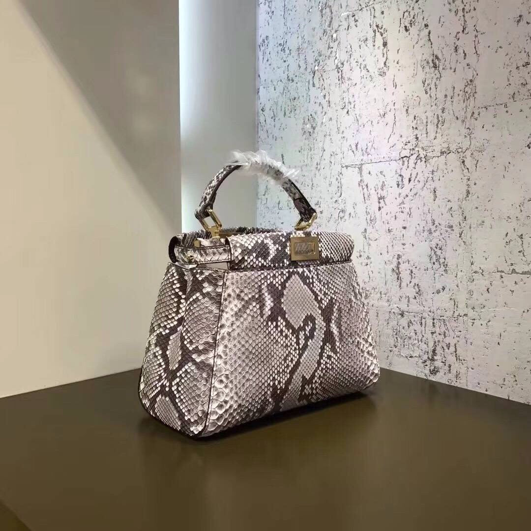 Fendi MINI PEEKABOO handbag in python