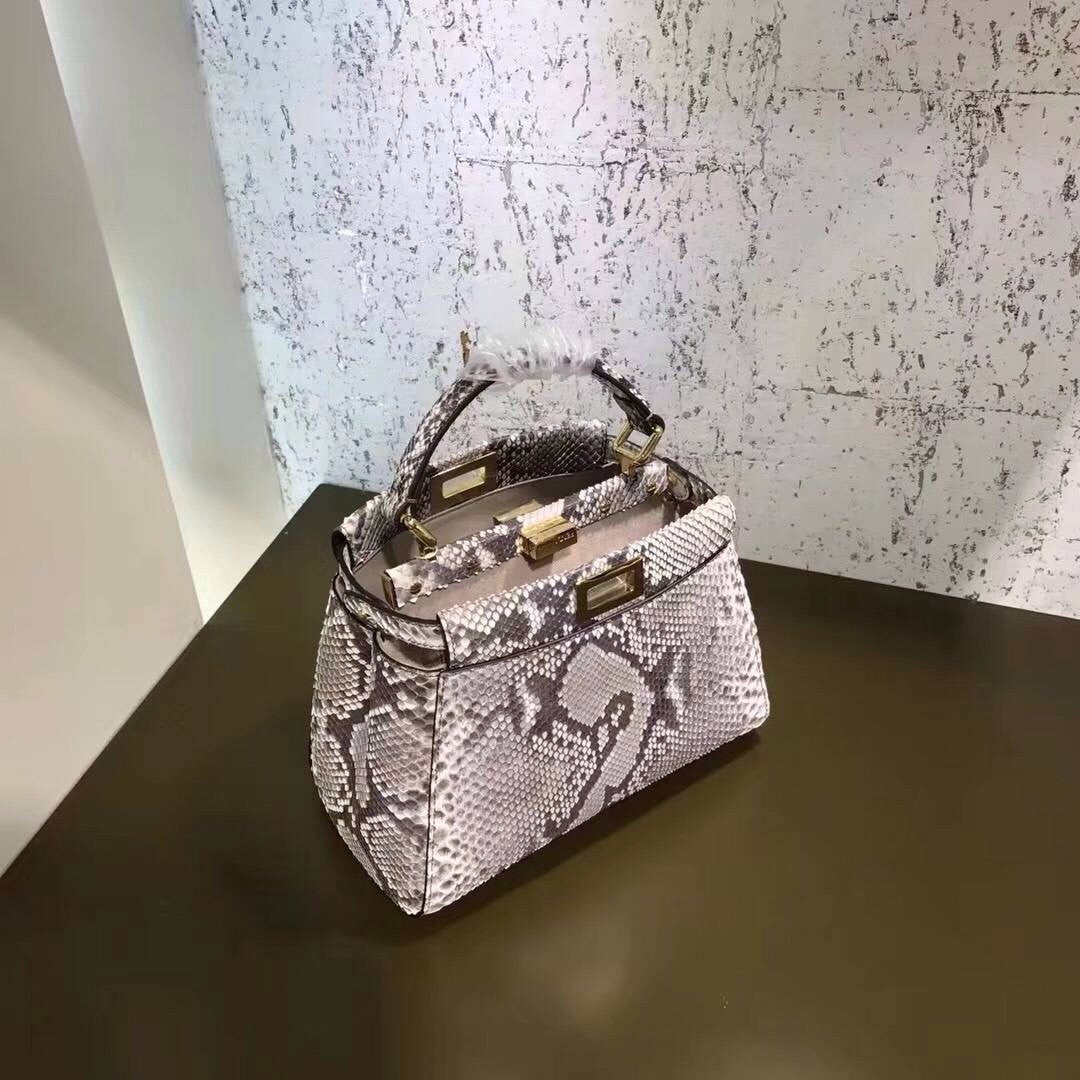 Fendi MINI PEEKABOO handbag in python