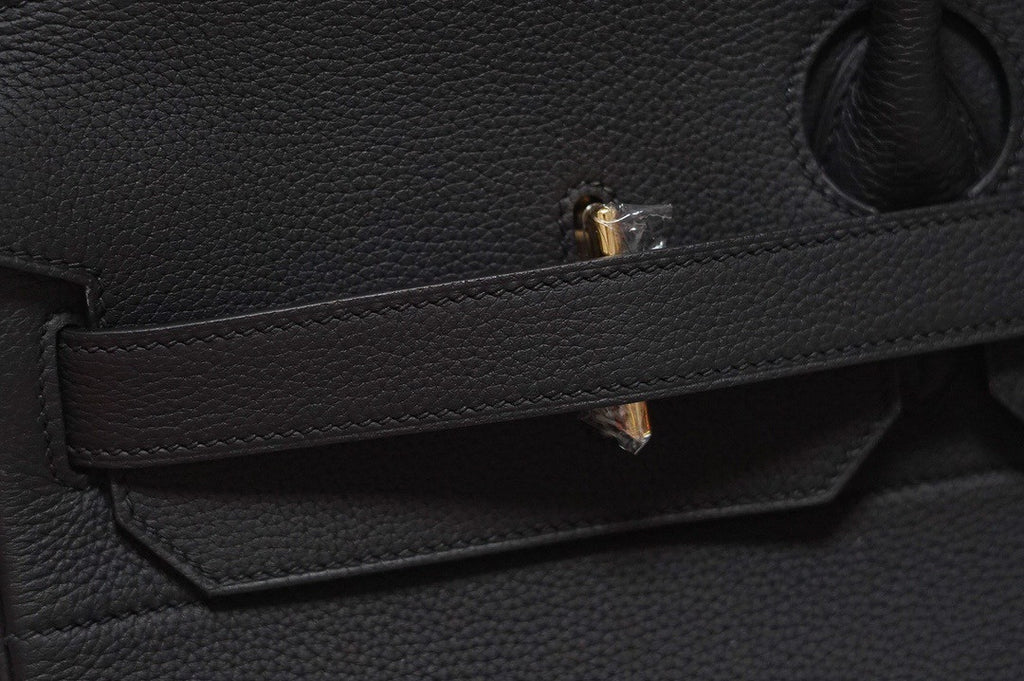 Hermes Hac 50 Travel Bag Black Togo Leather Gold Hardware