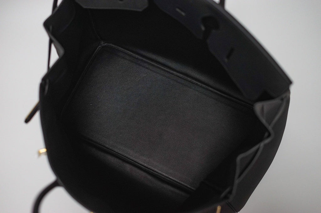 Hermes Hac 50 Travel Bag Black Togo Leather Gold Hardware