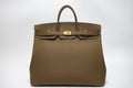 Hermes Hac 50 Travel Bag Etoupe Togo Leather Gold Hardware