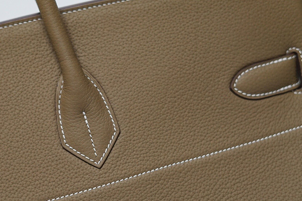 Hermes Hac 50 Travel Bag Etoupe Togo Leather Gold Hardware