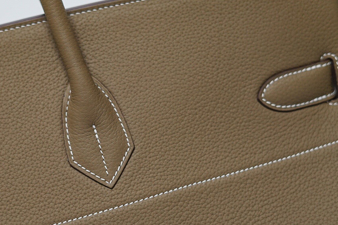 Hermes Hac 50 Travel Bag Etoupe Togo Leather Gold Hardware
