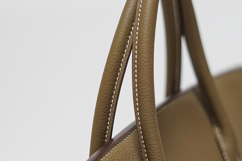Hermes Hac 50 Travel Bag Etoupe Togo Leather Gold Hardware