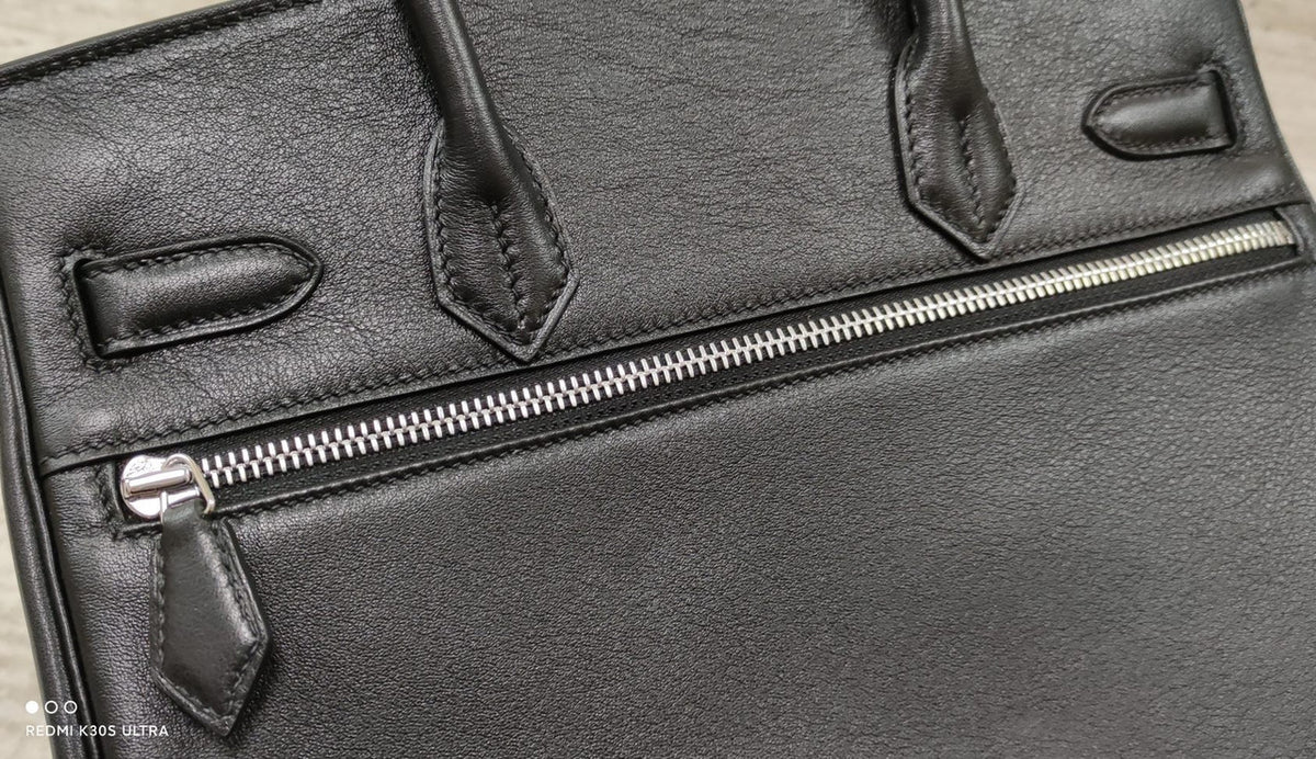 [Exclusive] Hermes Black Birkin Lakis 30 Bag with palladium hardware