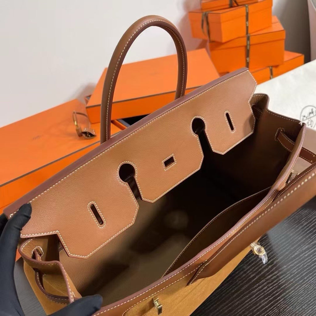 HERMES LIMITED EDITION SUEDE BIRKIN 30 BAG RARE GOLD DOBLIS GOLD HARDWARE Hermes