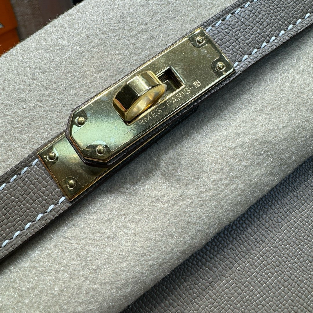 Hermes Kelly Elan Shoulder Strap Bag Etoupe