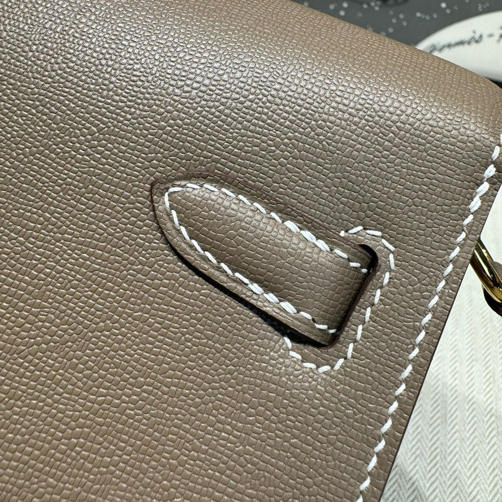 Hermes Kelly Elan Shoulder Strap Bag Etoupe