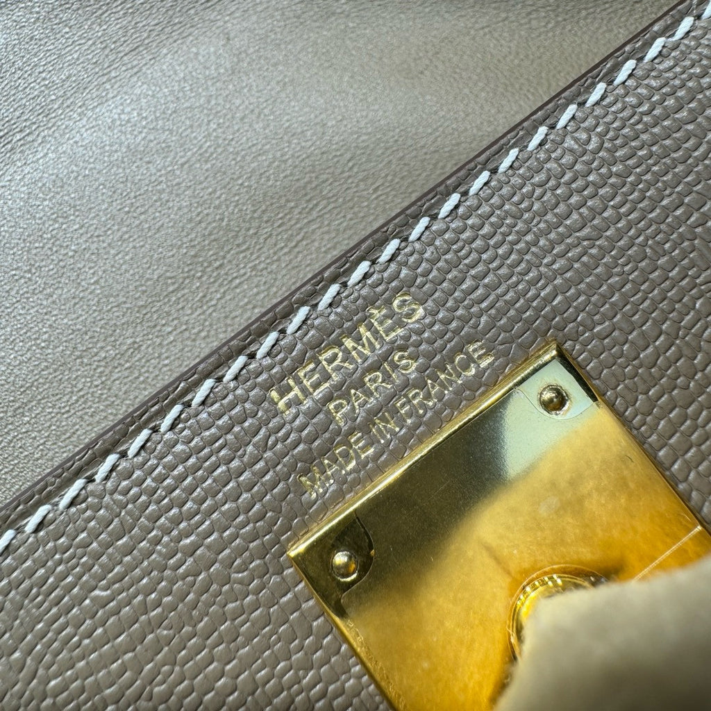 Hermes Kelly Elan Shoulder Strap Bag Etoupe