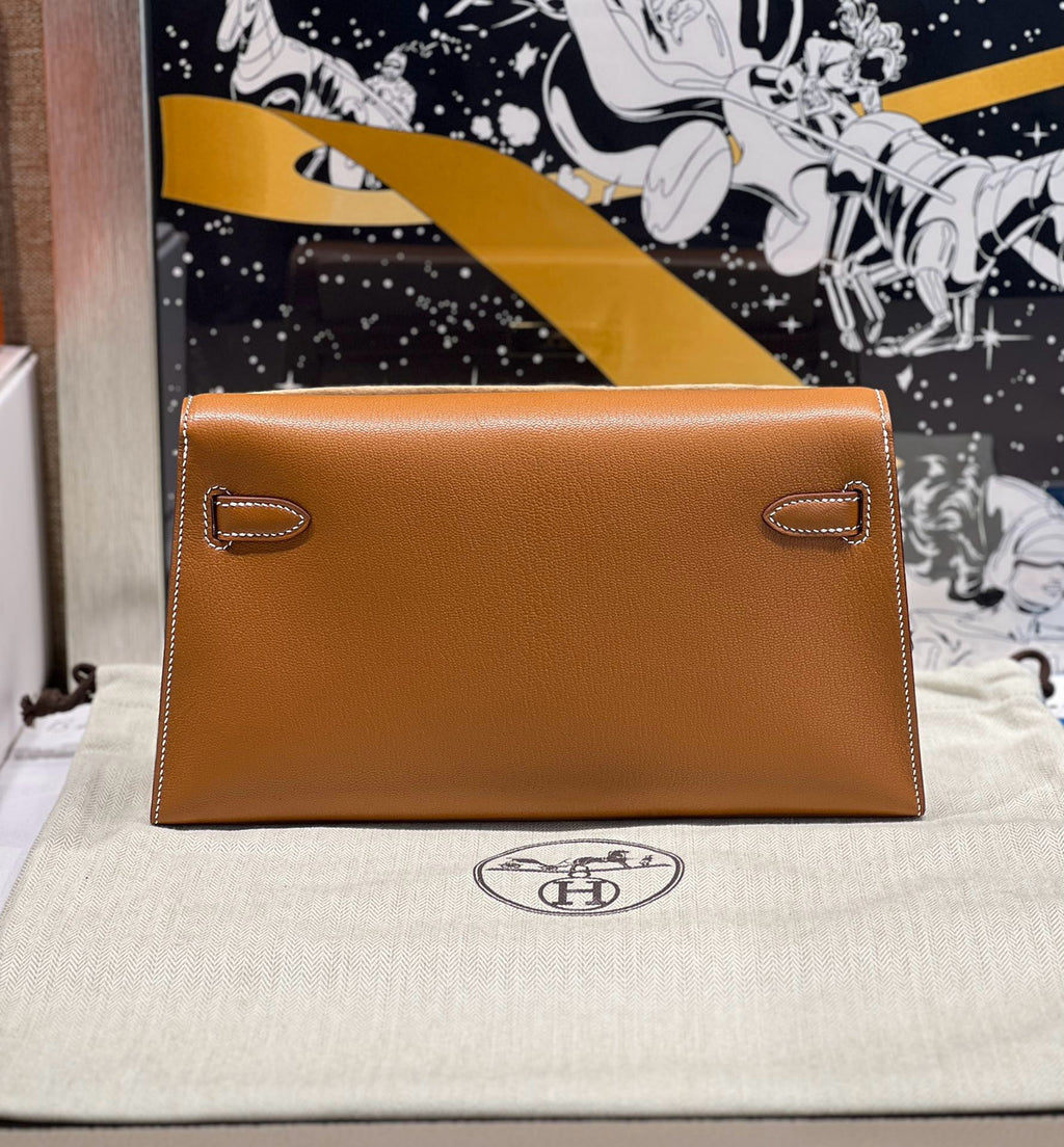 Hermes Kelly Elan bag Sellier Gold Chevre chamkila goatskin Gold hardware